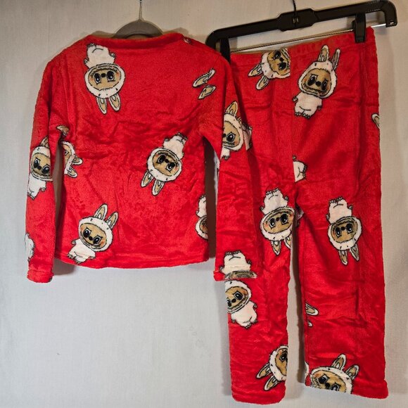 Kid's Red Fleece Labubu Pajama set - Picture 2 of 2